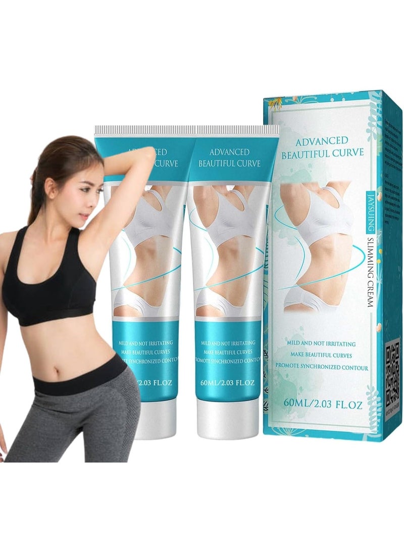 SYOSI Multi-Effect Body Massage Cream (2pcs), Slimming, Firming, and Shaping Body Lotion – Moisturizing Weight Loss Cream with Natural Oils for Cellulite and Skin Tightening – Suitable for Men and Women - Image 1