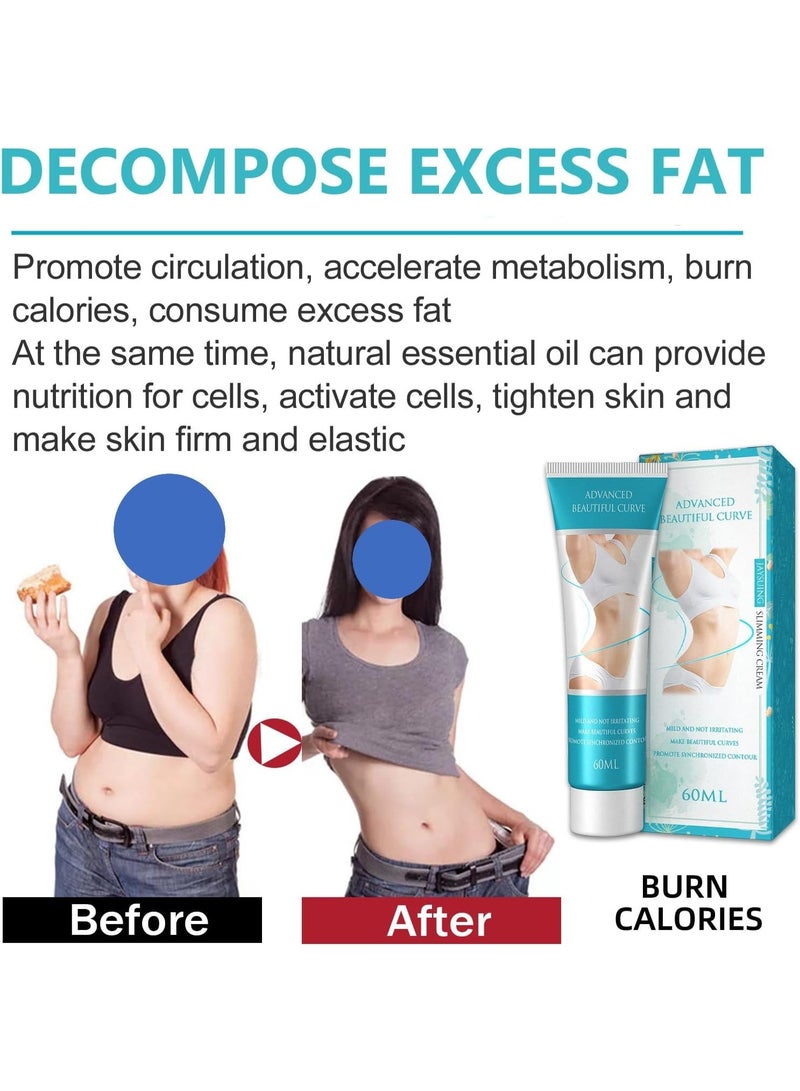 SYOSI Multi-Effect Body Massage Cream (2pcs), Slimming, Firming, and Shaping Body Lotion – Moisturizing Weight Loss Cream with Natural Oils for Cellulite and Skin Tightening – Suitable for Men and Women - Image 5