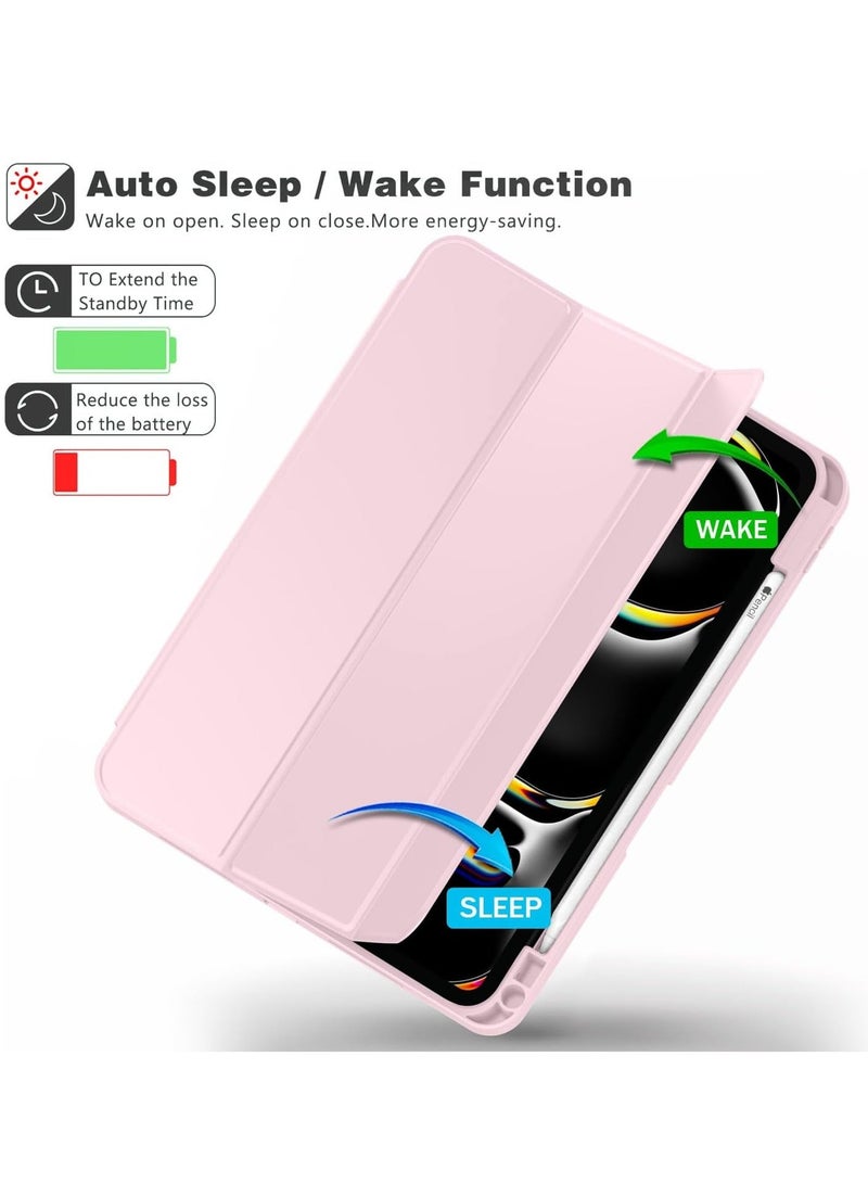 Raxoom 2024 iPad Pro 11" Case (M4, 5th Gen) - Smart Case with Pencil Holder, Touch ID Support, Auto Wake/Sleep Function (Pink) - Image 4