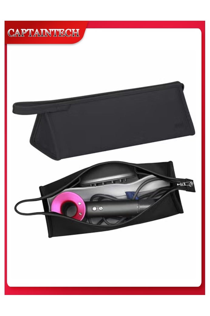 Captaintech Travel Organizer for Dyson Airwrap Curling Iron Styler Compatible Portable Hair Dryer and Accessories (Black) - Image 1
