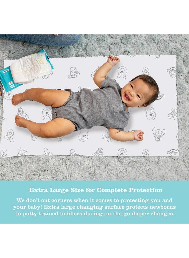 J.L. Childress Disney Baby by J.L. Childress Disposable Changing Pads for Baby - Diaper Changing Table Covers, Travel Essentials for Babies, Absorbent Liner Pads, Leak-Resistant, 26"x18" - Winnie The Pooh, 24 Count - Image 3