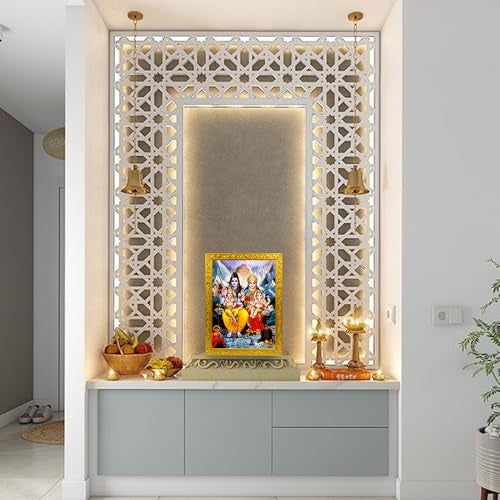 Frame Cart Lord Shiv Parivar Photo Frame for Home and Office Decor | Divine Hindu Deity Wall Art for Living Room, Bedroom, or Office Wall Decorations (Design 02, 6x8 Inches) - Image 5