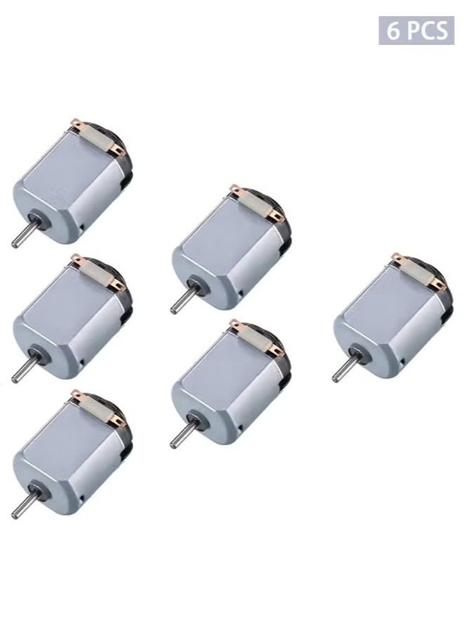 6 Pack Mini DC Motor 1-6V 22500RPM Mini Electric Hobby Motor for DIY Toys Science Projects  - Image 1
