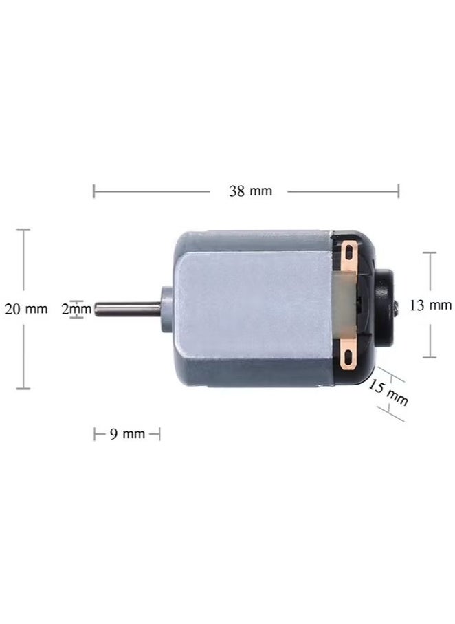 6 Pack Mini DC Motor 1-6V 22500RPM Mini Electric Hobby Motor for DIY Toys Science Projects  - Image 2