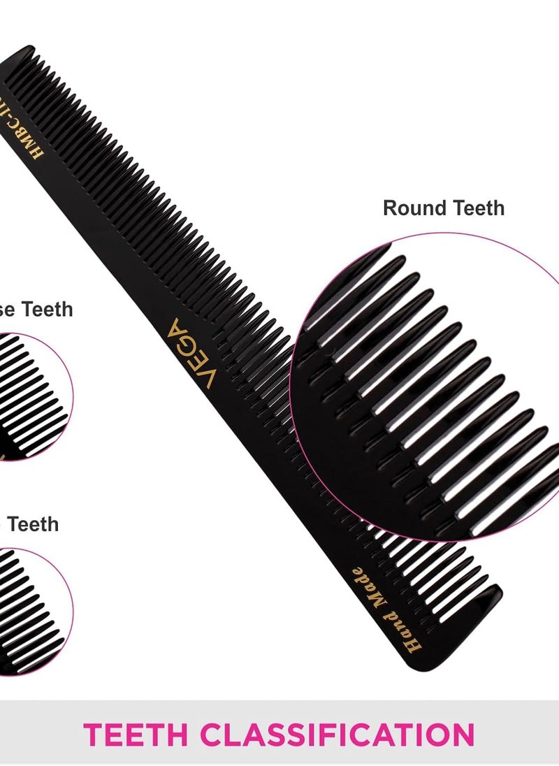 Vega Vega Handmade Black Comb - General Grooming HMBC-110 1 Pcs  - Image 5