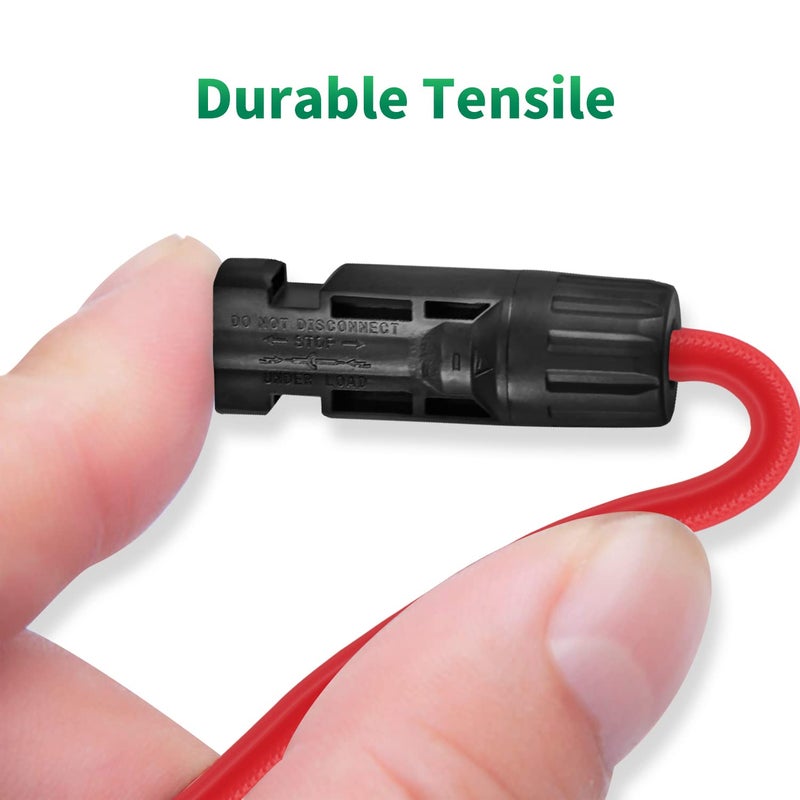 SOYAN Solar Connectors Y Branch Parallel Adapter 10AWG Cable for Solar Panel (Red & Black) - Image 4