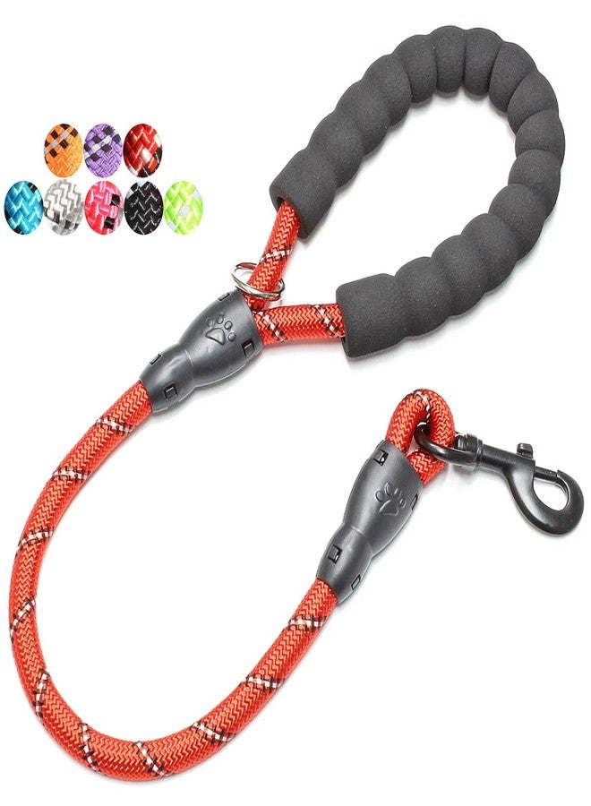 BAAPET 2/4/5/6 FT Dog Leash with Comfortable Padded Handle and Highly Reflective Threads for Small Medium and Large Dogs (2FT-1/2'', Red) - Image 1