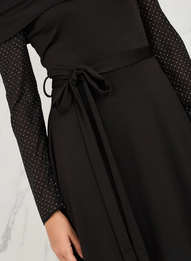 Styli Off-Shoulder Midi Dress