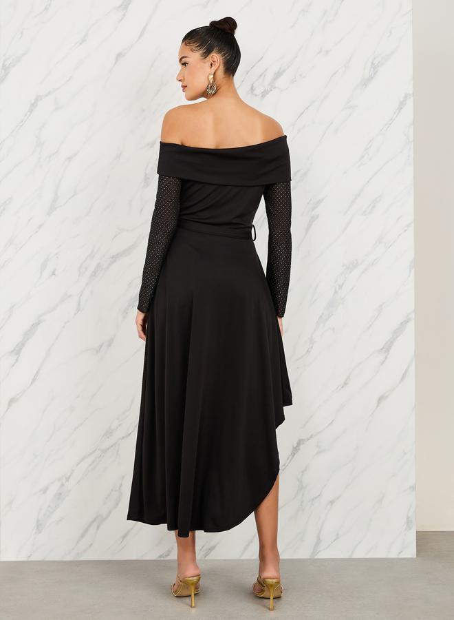 Styli Off-Shoulder Midi Dress  - Image 4