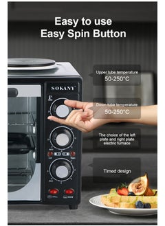sokany Multifunctional Household Electric Toaster Oven 35L 3200W SK-535 Black  - Image 4