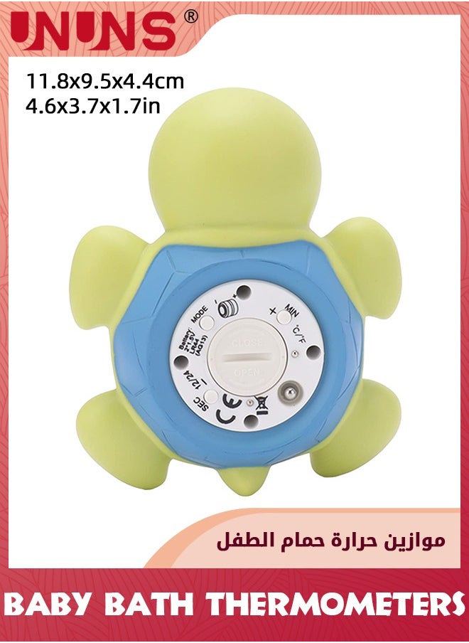 ميزان حرارة حمام الأطفال، ميزان حرارة على شكل سلحفاةCute لحمام الأطفال، ميزان حرارة لسلامة الحمام مع مفتاح استشعار تلقائي للماء، تحذير درجة حرارة LED، ذكي ودقيق