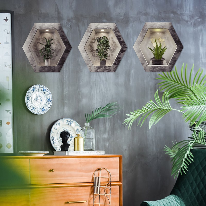 Ofer Potted Plant Illustration Decorative Stickers Wall Stickers Self-Adhesive N1076 Removable Pvc Living Room Wall Stickers - Image 5