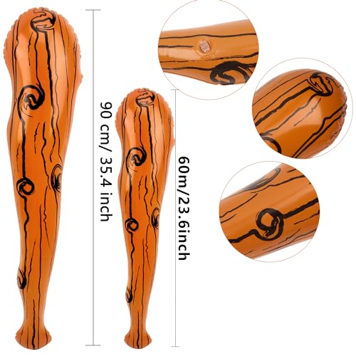 Fahacop 16 Pcs Inflatable Caveman Stick Blow up Baseball Bat Caveman Stick for Cosplay Birthday Holiday Caveman Themed Party Supplies - Image 5
