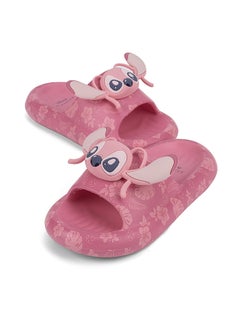 UrbanHaul UrbanHaul Girls Disney Angel Print Slip on Sliders For Kids Suitable for Daily Use, ( Color:- Pink  - Image 2