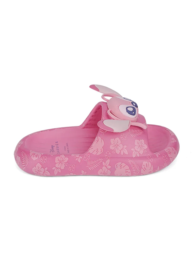 Urbanhaul  UrbanHaul Girls Disney Angel Print Slip on Sliders For Kids Suitable for Daily Use, ( Color:- Pink for Women | Best Price UAE
