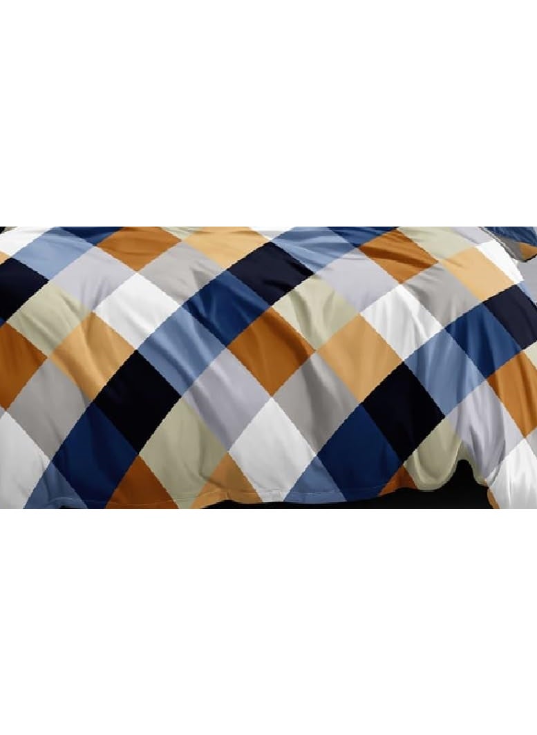 Laying Style Laying Style 300TC Microfiber Glace Cotton AC Comforter Set King Size Double Bed with 1 Flat bedsheet90x100 inch and 2 Pillow Covers II 4 pc Bedding SetMulticolor  - Image 2
