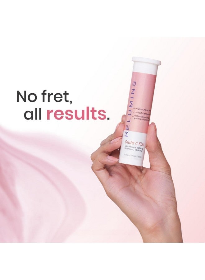 Relumins Gluta C Fizz - Cherry Flavored Glutathione and Vitamin C Effervescent Tablets - Lighten, Refreshes, and Rejuvenate Skin, 15 Tablets - Image 5