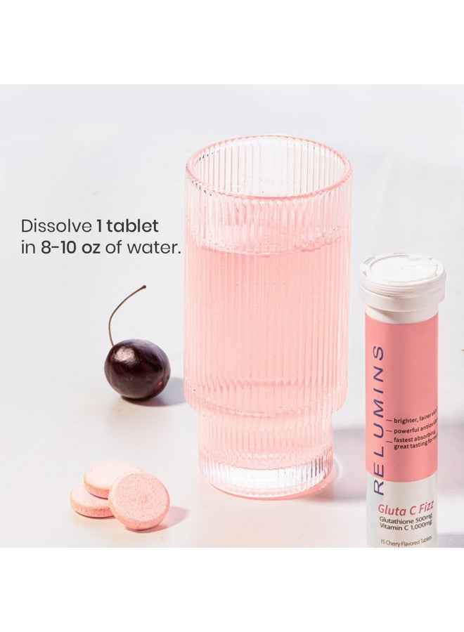 Relumins Gluta C Fizz - Cherry Flavored Glutathione and Vitamin C Effervescent Tablets - Lighten, Refreshes, and Rejuvenate Skin, 15 Tablets - Image 3