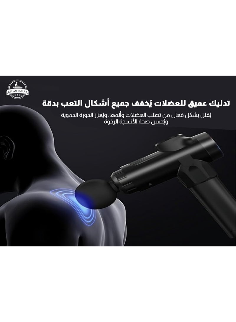 Relax Smart Portable Deep Tissue Massage Set 4 Different Massage Heads with Bag - Image 5