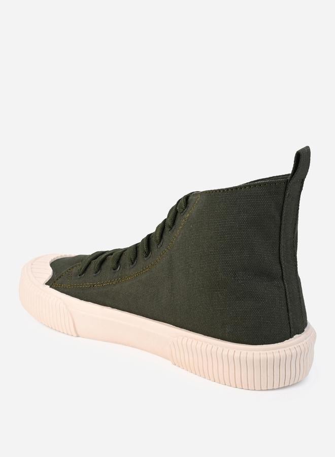 Styli Styli High Top Minimal Print Canvas Sneakers  - Image 5