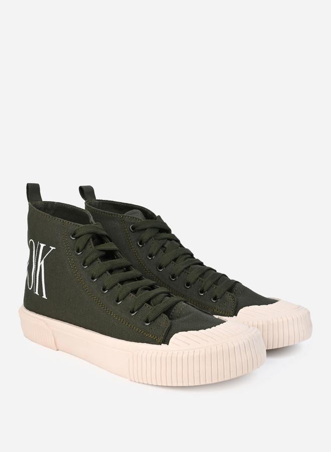 Styli Styli High Top Minimal Print Canvas Sneakers  - Image 3