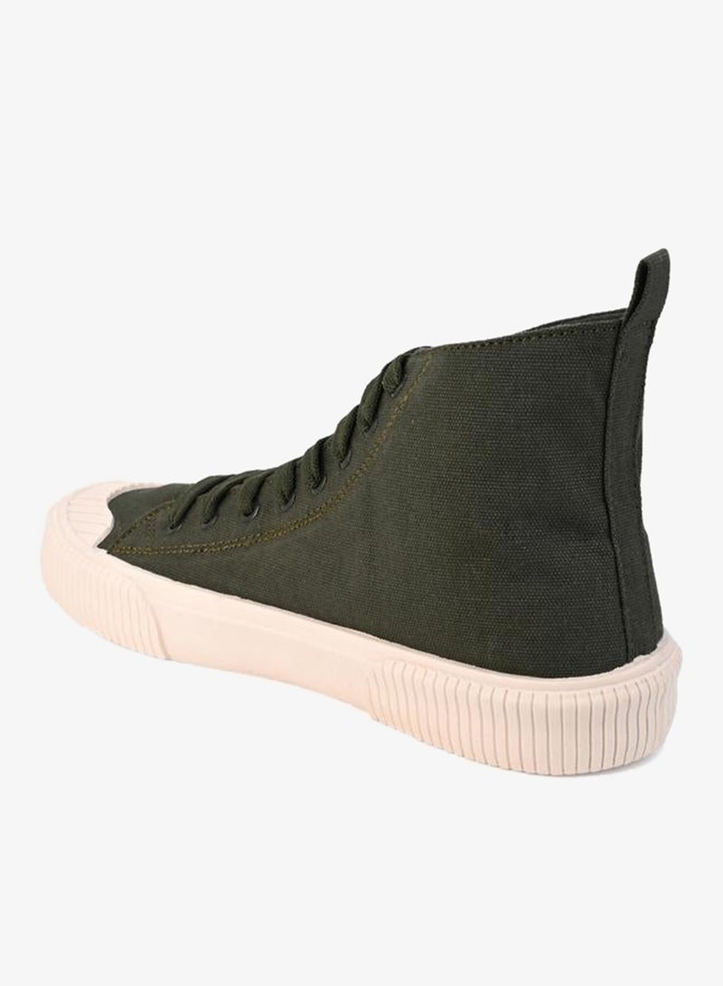 ستايلي أحذية رياضية قماشية عالية الرقبة بطباعة بسيطة - Image 5