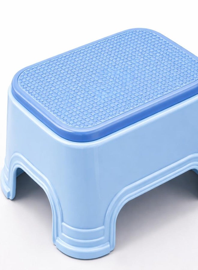 DTR Creation Plastic Step Stool for Kids & Adults (Blue) | Anti-Skid Bathroom Stool | Strong & Durable Multipurpose Foot Stool for Kitchen, Wash Basin & Toilet | Approx. 14 x 10 x 5.5 Inch - Image 3