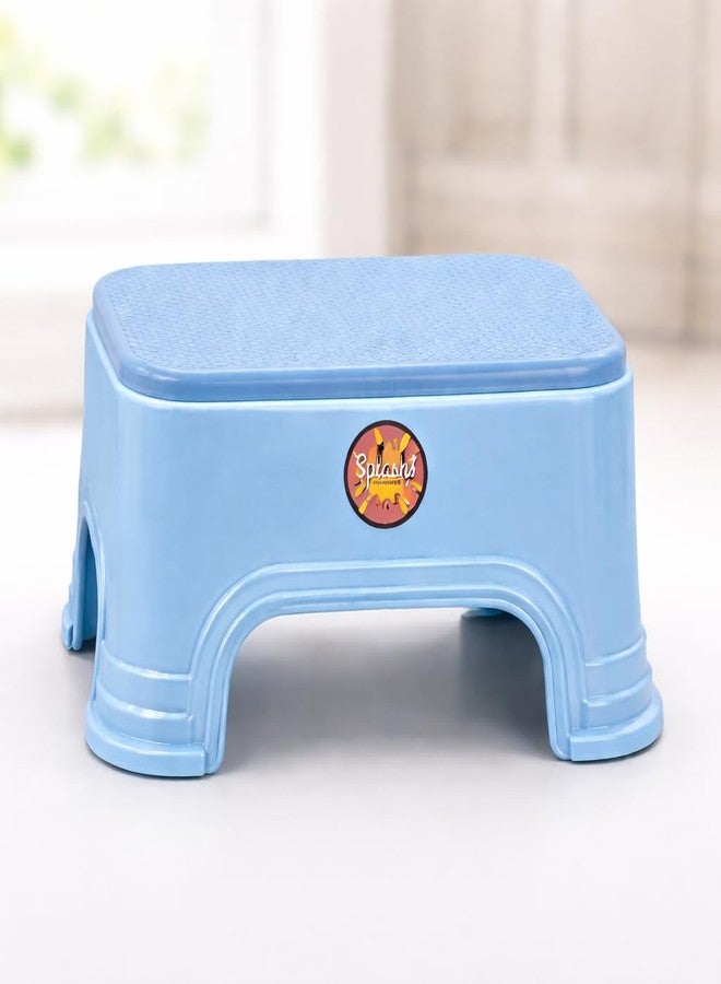 DTR Creation Plastic Step Stool for Kids & Adults (Blue) | Anti-Skid Bathroom Stool | Strong & Durable Multipurpose Foot Stool for Kitchen, Wash Basin & Toilet | Approx. 14 x 10 x 5.5 Inch - Image 1