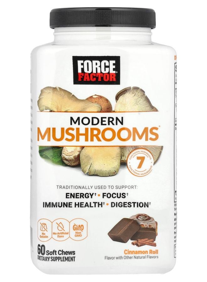 Force Factor Modern Mushrooms® Cinnamon Roll 60 Soft Chews - Image 1