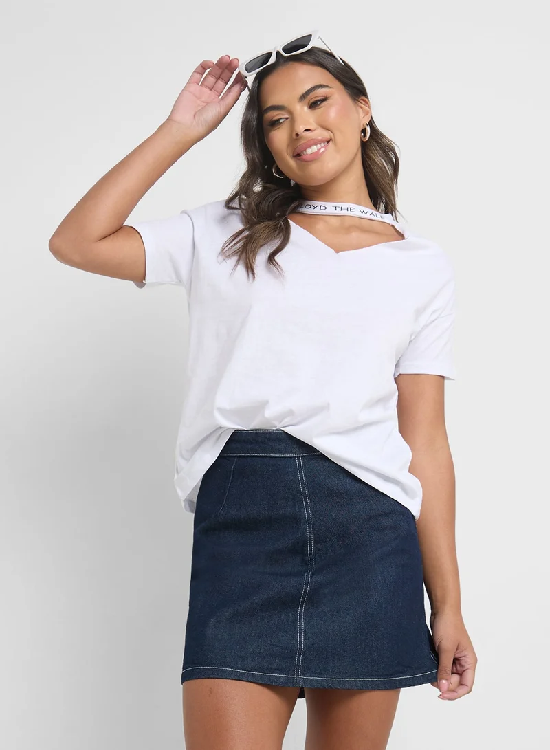 Ginger Slogan Choker T-Shirt