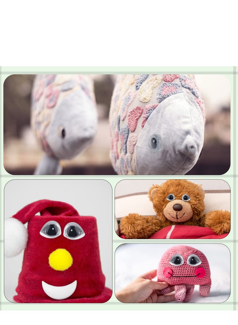 SYOSI 3D Safety Eyes 3 Sizes Crafts with Eyelash Washers Bear Dog Cats Plastic Stuffed Crochet for Amigurumi Plush Animal Making 40 Sets - Image 2