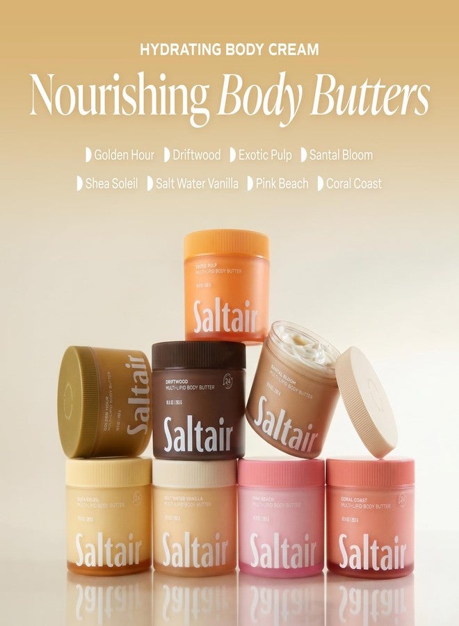 Saltair Multi-Lipid Body Butter – Hydrating 24-Hour Moisture – Body Cream for Soft Skin & Barrier Support – Ceramides, Coconut Oil & Shea Butter for Dry Skin Care – Shea Soleil 10oz - Image 4