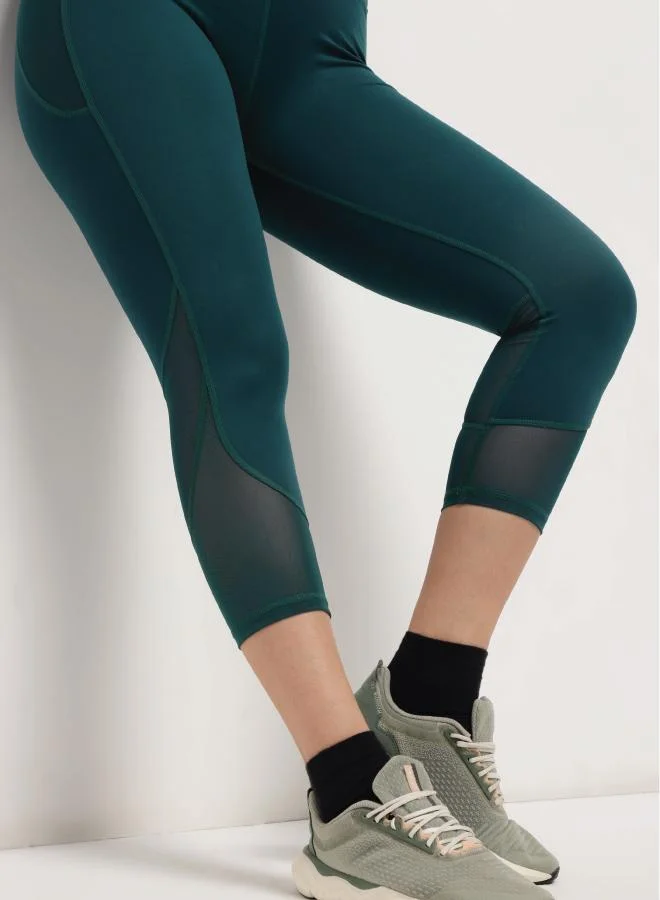 Zaecy  Pocketed ¾ Leggings - Teal for Women | Best Price UAE