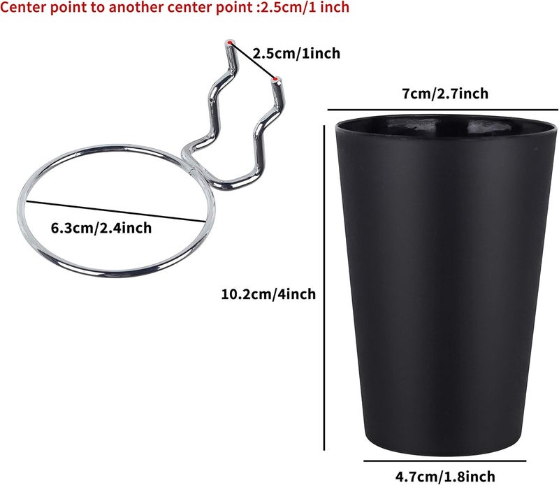 Kuhome 6 Set Ring Style Pegboard Hooks with Pegboard Cups, Black, Stainless Steel & Plastic, Ideal for Craft Room, Work Bench, Garage - Image 2