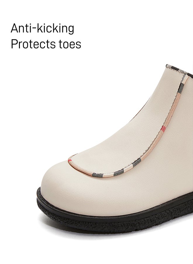 Taranis Taranis Children's Shoes Beige CheckMate Boots Gingham Leather Boots  - Image 2