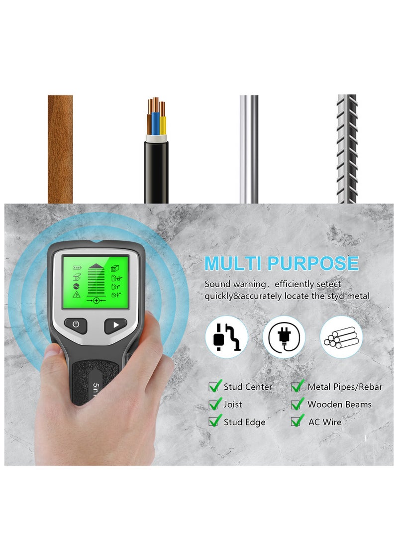 2025 Enhanced LCD Digital Wall Scanner | Wood Beam, Live AC Wire, Metal, Cable Detector | 60mm Deep Scan | Professional Grade Ergonomic Design - Image 5