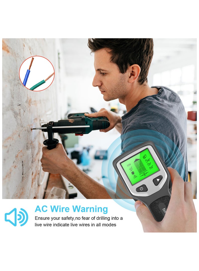 2025 Enhanced LCD Digital Wall Scanner | Wood Beam, Live AC Wire, Metal, Cable Detector | 60mm Deep Scan | Professional Grade Ergonomic Design - Image 2