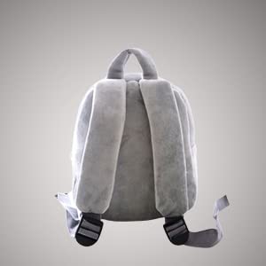 Frantic Kids Soft Cartoon Animal Travelling School Bag Soft Plush Standard 2 Compartment Backpack S Boys Girls Baby For 2 To 5 Years Baby/Boys/Girls Nursery, Preschool, Picnic(Greycat), 10 Liter - Image 3