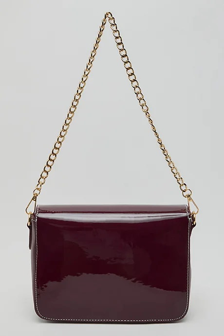 أر أند بي Glossy Flap Shoulder Bag