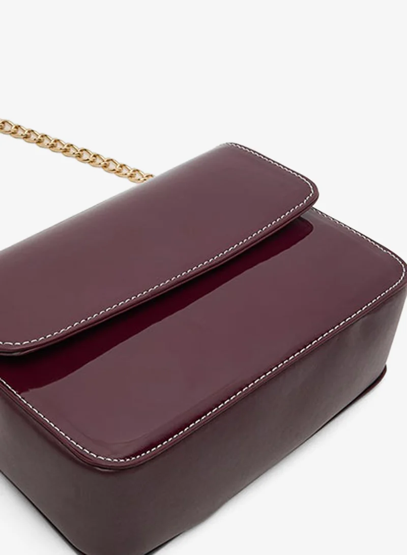R&b  Glossy Flap Shoulder Bag for Women | Best Price UAE