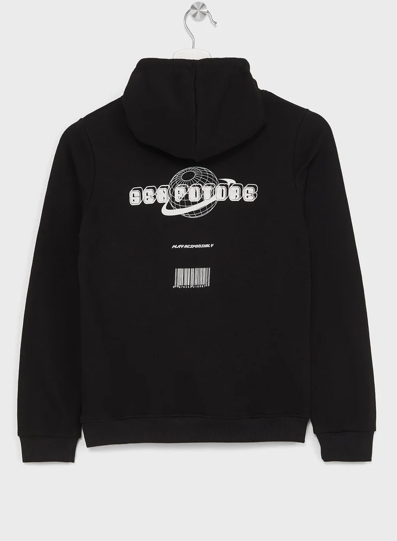 Pinata Boys Front And Back Printed Pocket Hoodie