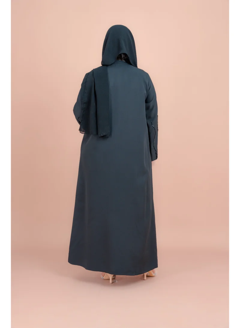 IKKXA Artisan Elegance Handwork Emirati Abaya AIK012 Black