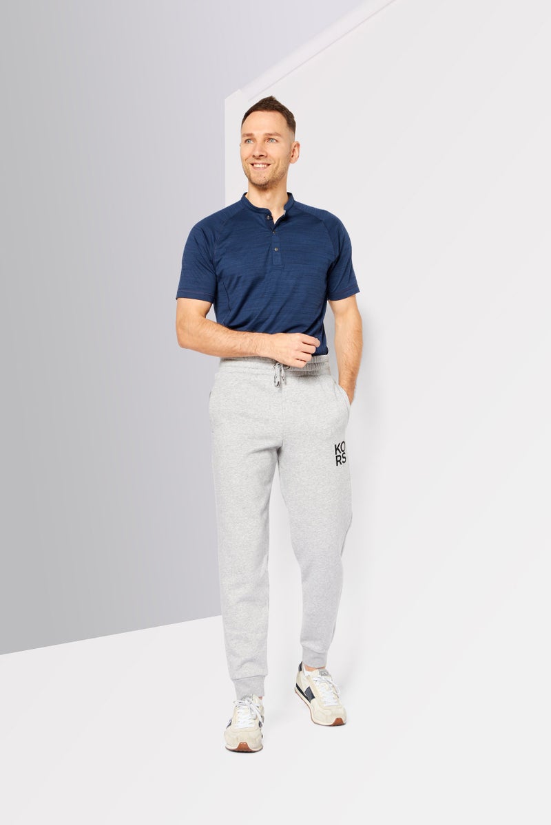 Michael Kors Men Sportswear Fit Drawstring Brand Logo Training Sweatpants, Grey  - Image 2