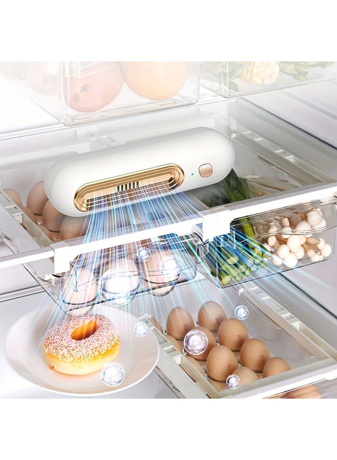 Silvery USB Rechargeable Air Purifier Portable Fridge And Car Deodorizer - Image 2