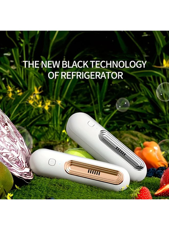Silvery USB Rechargeable Air Purifier Portable Fridge And Car Deodorizer - Image 4