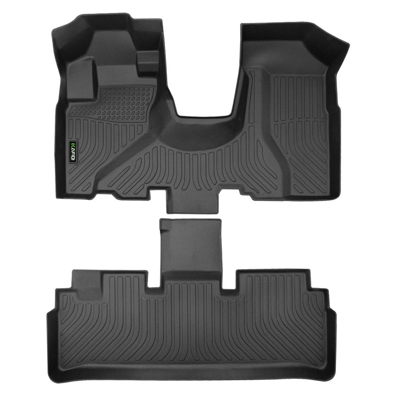 HAFIDIÂ® Floor Mats Fit for 2002-2006 Honda CRV (Fixed Cab Center Armrest Box Need to Cut) All Weather Protection TPE Anti-Slip Automotive Floor Liners Custom Accessories, Black - Image 1
