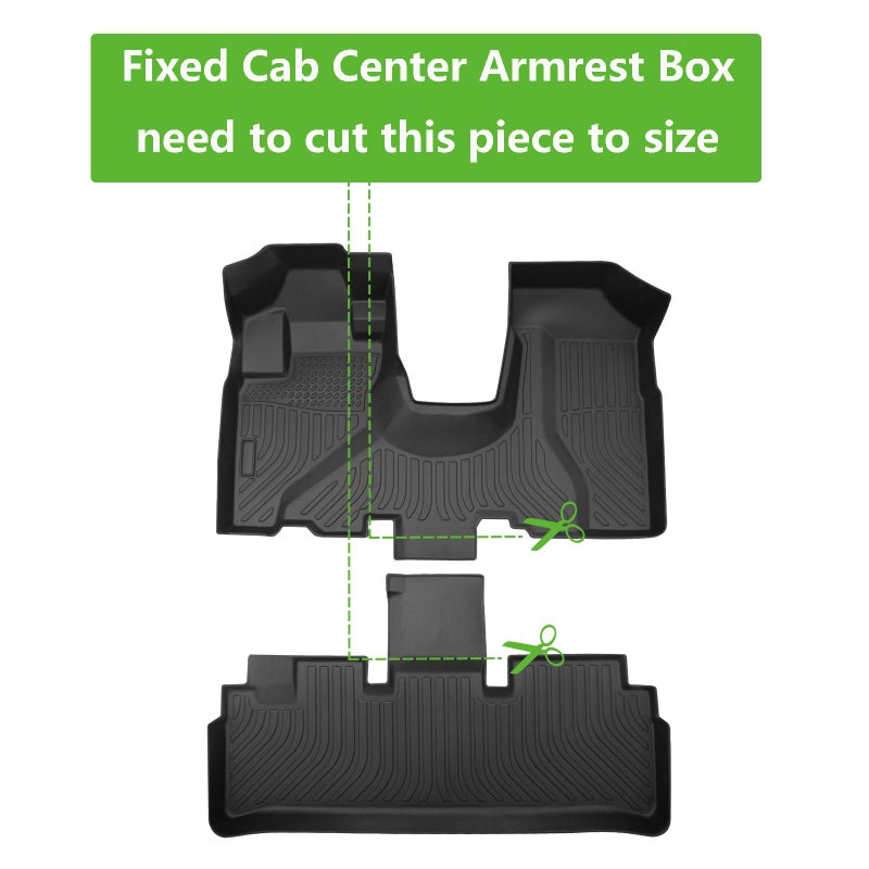 HAFIDIÂ® Floor Mats Fit for 2002-2006 Honda CRV (Fixed Cab Center Armrest Box Need to Cut) All Weather Protection TPE Anti-Slip Automotive Floor Liners Custom Accessories, Black - Image 2