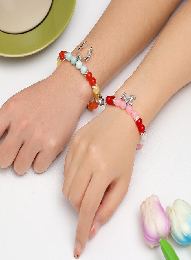 Thalireth Strange Horror Things Bff Beaded Matching Bracelets 80s Retro Psychic Power Headphones Friendship Natural Stone Bracelets For Best Friend New Year Gifts - Image 5
