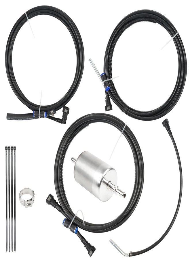 Dexepe Fuel Lines Kit compatible with Chevy Silverado 1500 2500 GMC Sierra 1500 1999-2003 4.8L 5.3L 6L 8.1L Pickup Trucks replace FL-FG0053 FG0053 NFR0003 Nylon Fuel Lines Repair Kit - Image 1