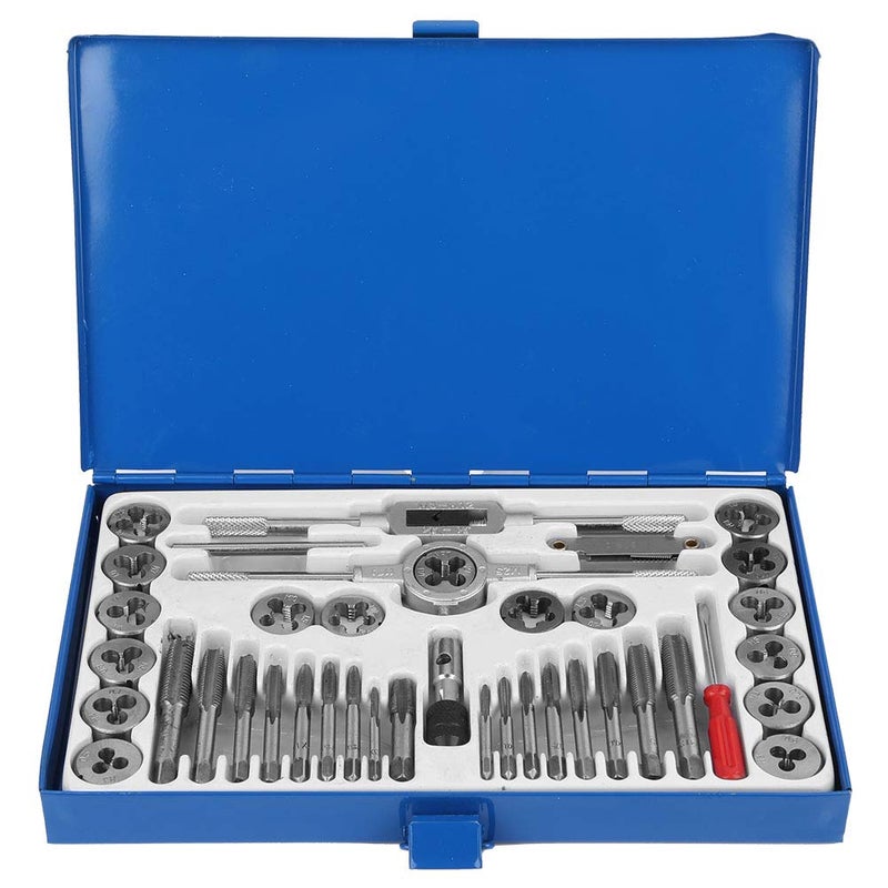 40Pcs Alloy Steel Tap and Die Set with Adjustable Wrenches for Automotive Metalworking - Image 2